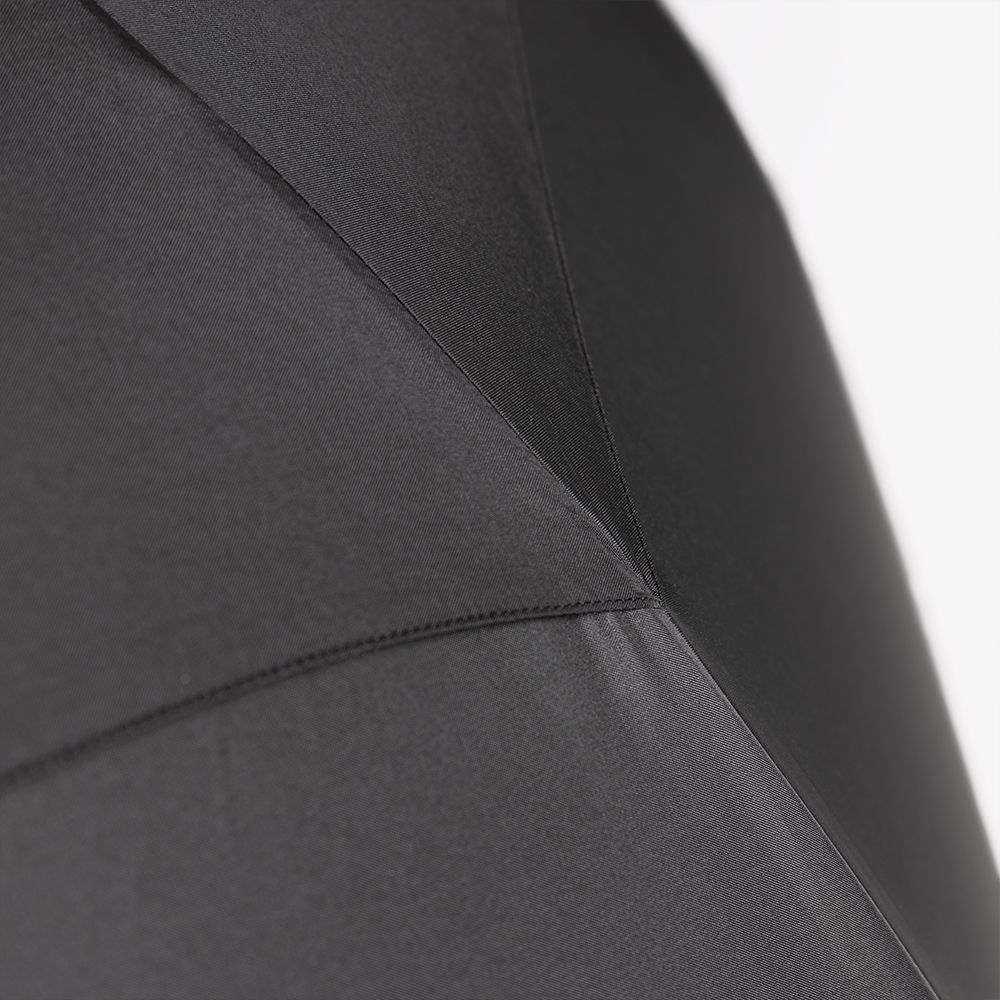 Парасолька Defender, чорного кольору, з сірим кантом (38975)