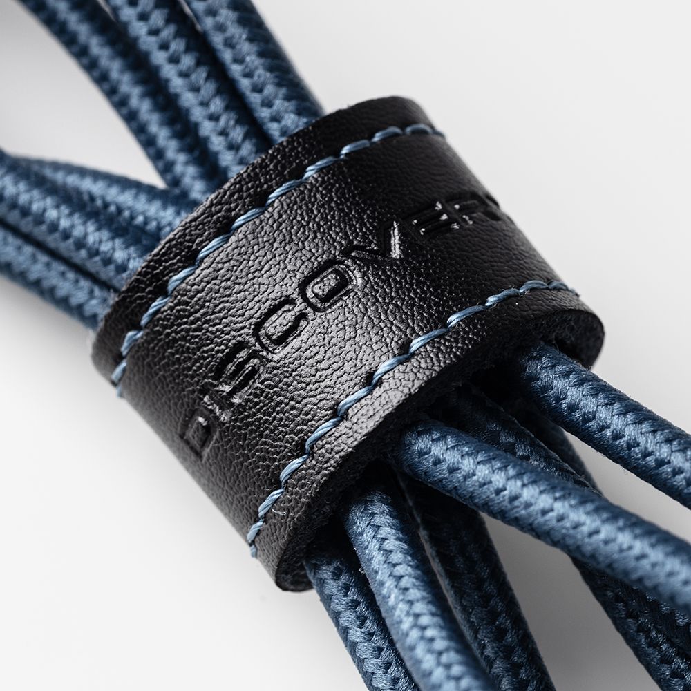 Плетений USB-кабель Discovery для зарядки електронних пристроїв, роз’єми micro, lightning і type-C (39003)