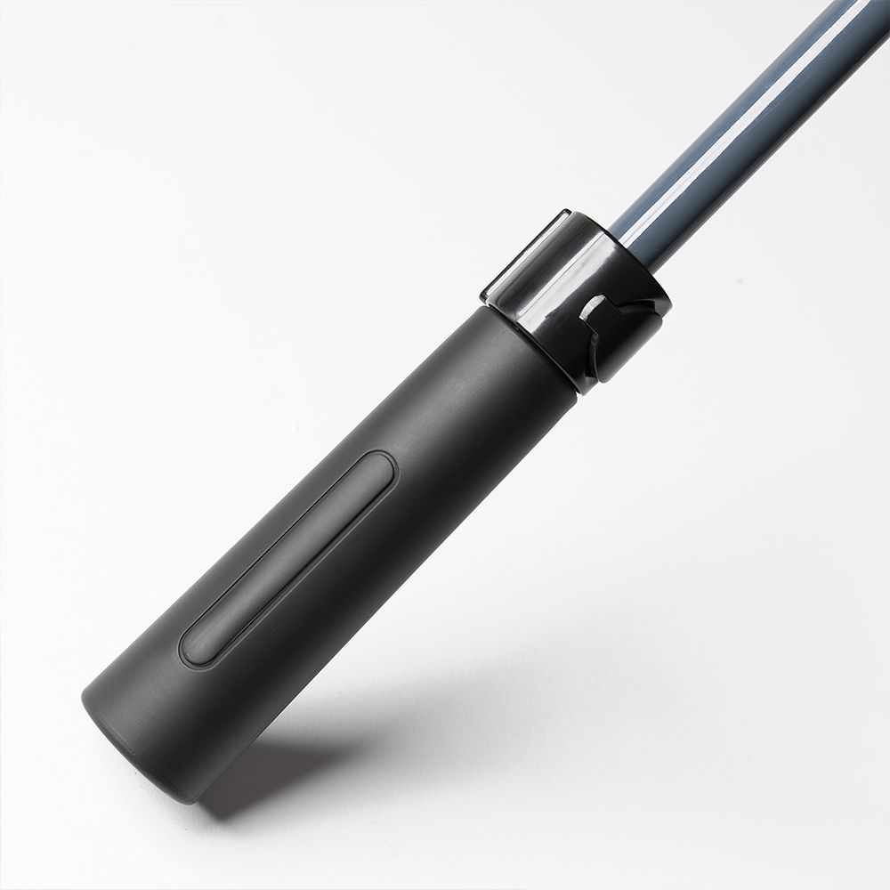 Парасолька Defender, чорного кольору, з сірим кантом (38975)