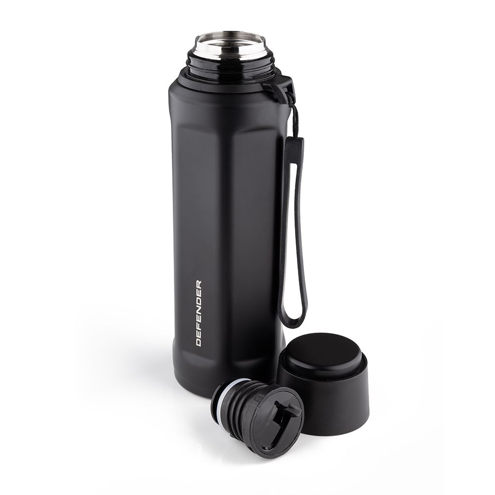 Стальна фляга Defender для подорожей з чашкою (38976)