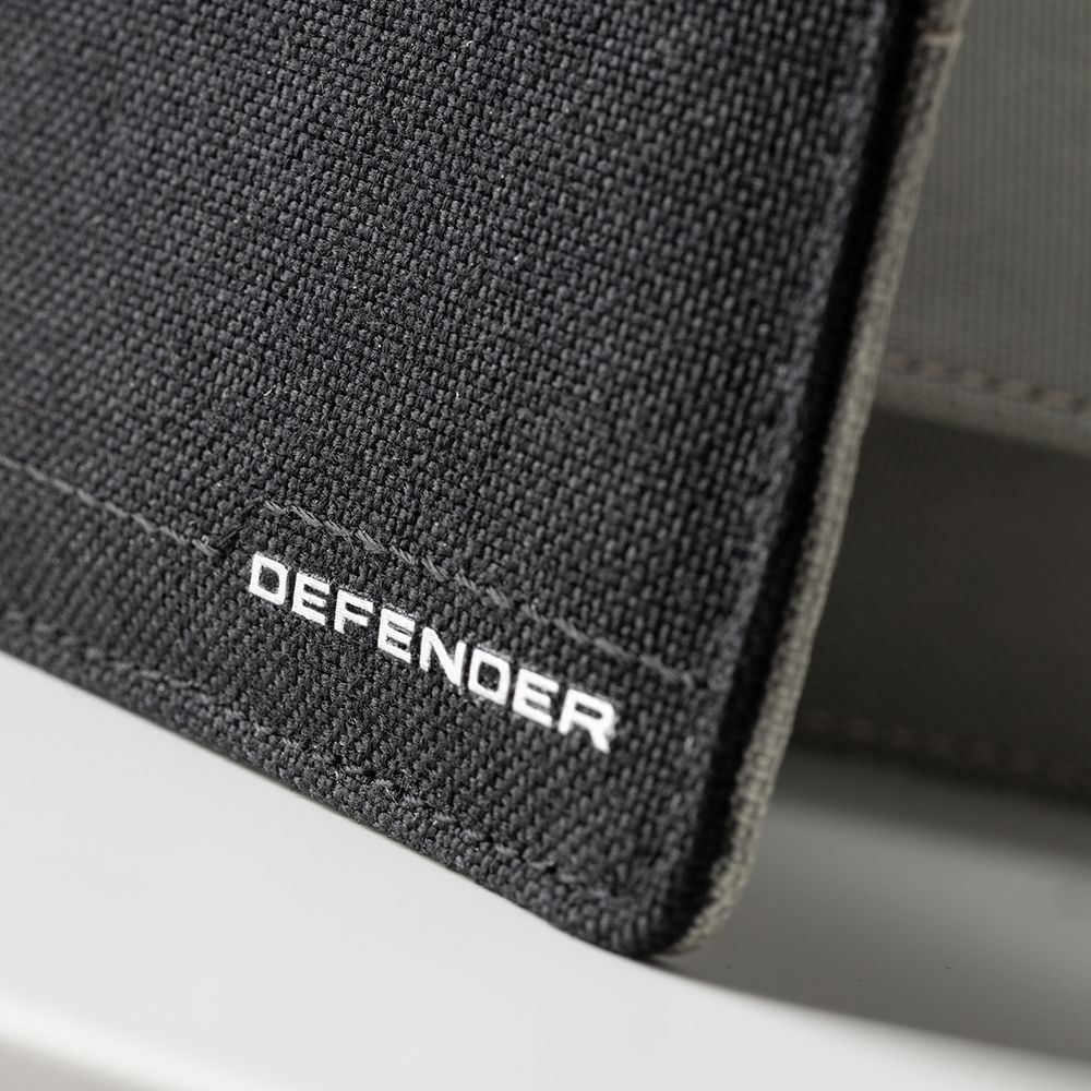 Текстурований гаманець із написом Defender, чорного кольору (38959)