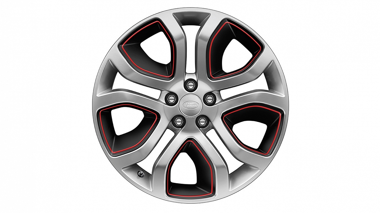Легкосплавний колісний диск 19" STYLE 5023 CERAMIC POLISHED AND RED PINSTRIPE (35180)