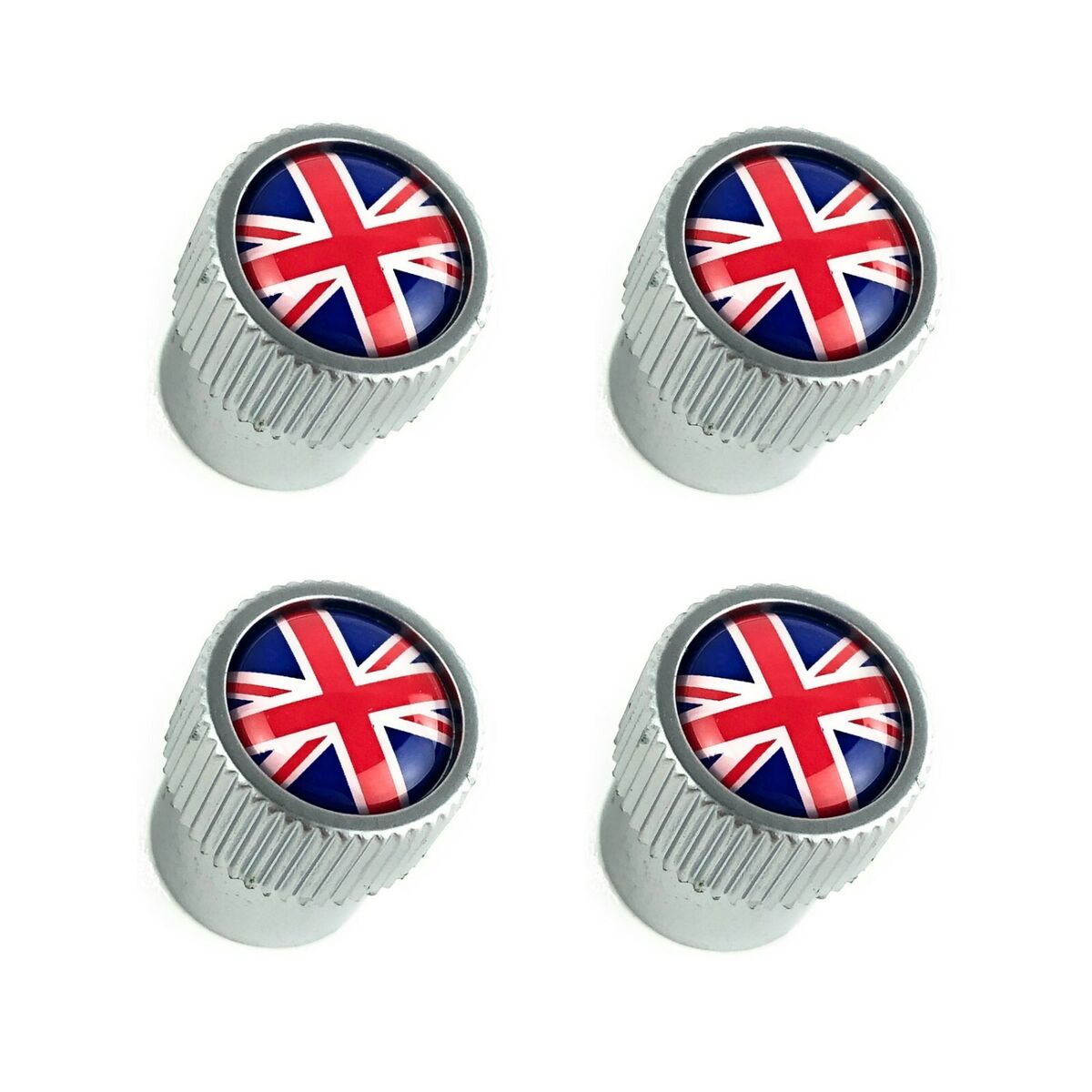 Комплект декоративних ковпачків на ніпелі RED/BLUE Union Jack (35188)