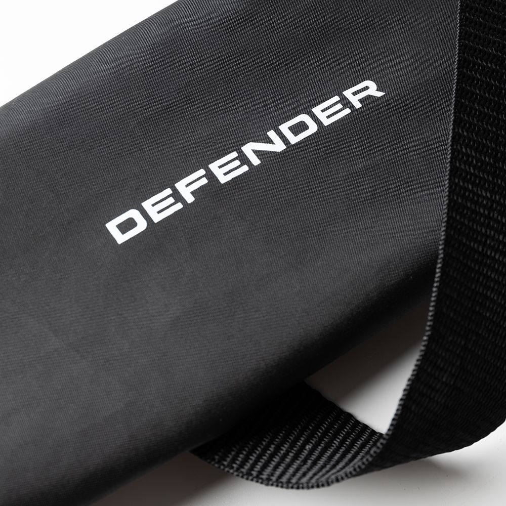 Парасолька Defender, чорного кольору, з сірим кантом (38975)