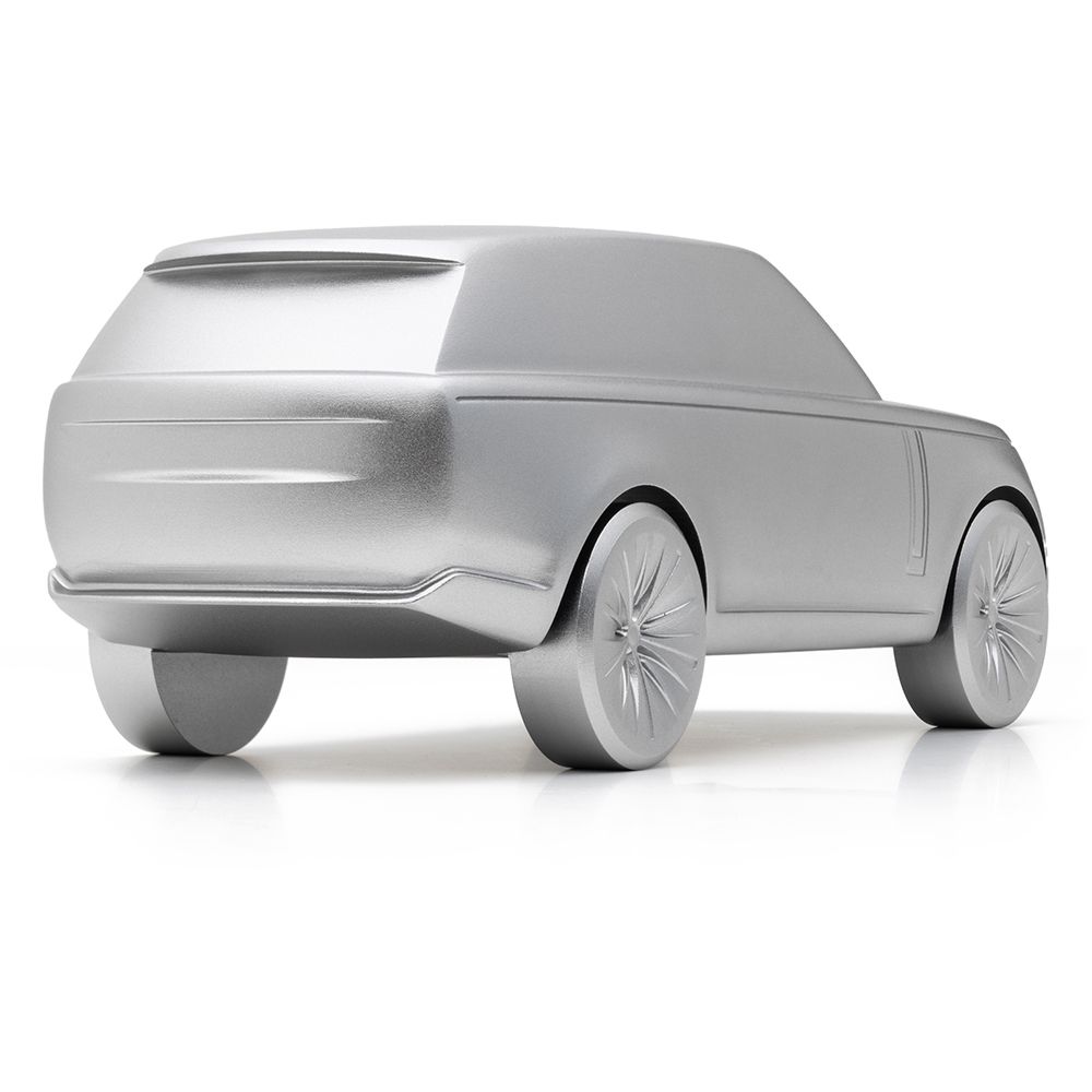 Модель скульптурна автомобіля Range Rover, алюміній, колір Hakuba Silver (43858)