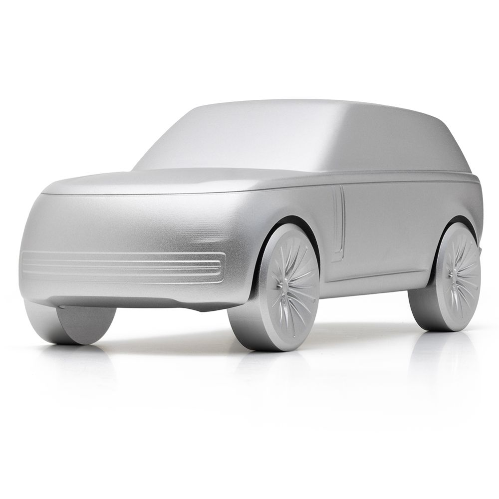 Модель скульптурна автомобіля Range Rover, алюміній, колір Hakuba Silver (43858)