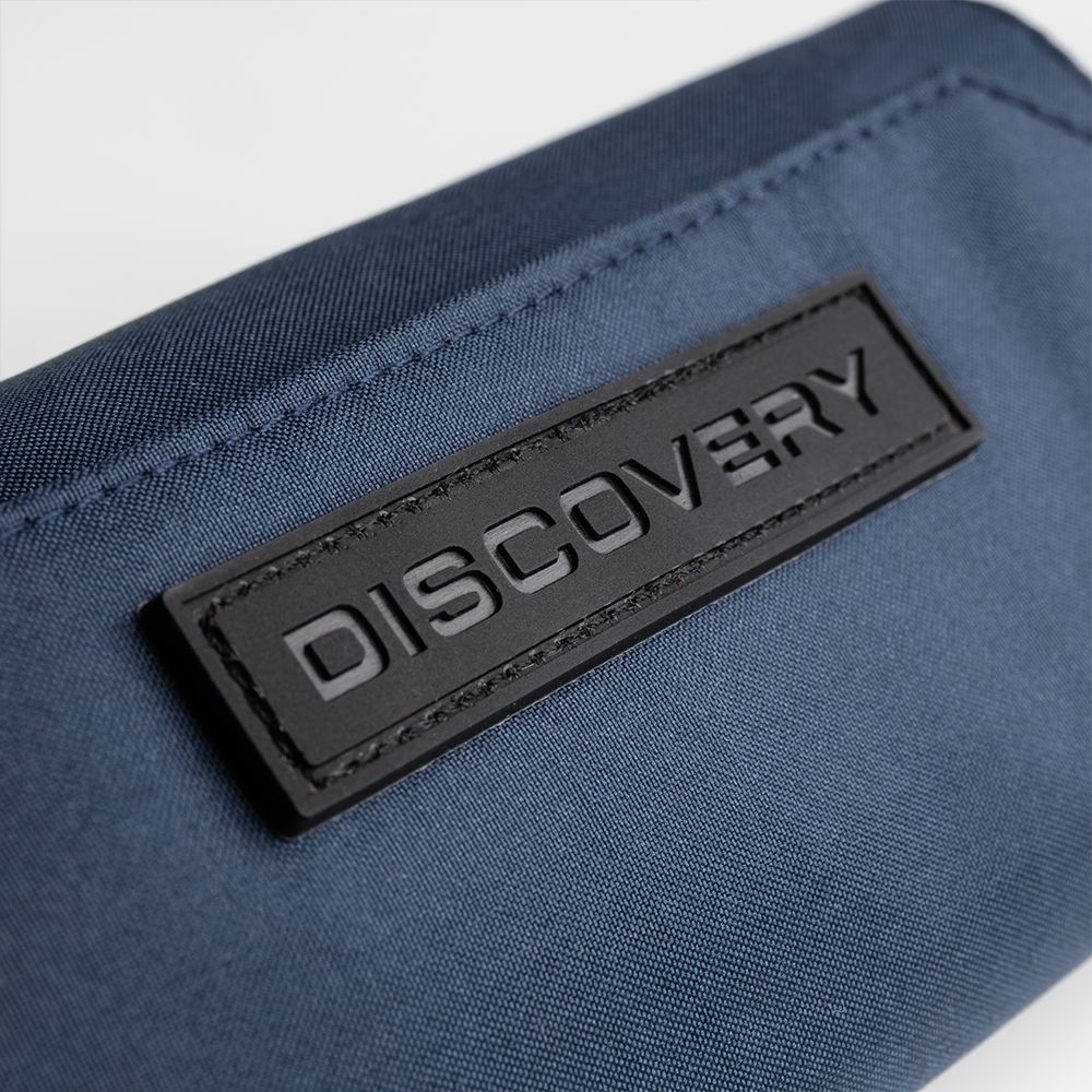 Парасолька - тростина синього кольору з логотипом Discovery (38983)